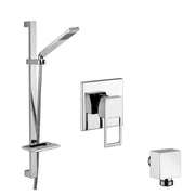 Set saliscendi Level con portasapone, miscelatore incasso e con presa acqua a muro di Rubinetteria Paffoni by CeramicStore | Lo specialista del tuo bagno