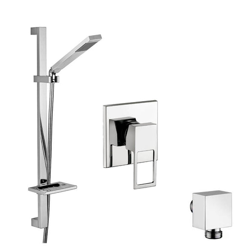 Set saliscendi Level con portasapone, miscelatore incasso e con presa acqua a muro di Rubinetteria Paffoni by CeramicStore | Lo specialista del tuo bagno