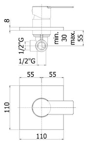 Set saliscendi con asta per doccia, miscelatore incasso 1 uscita e presa d'acqua a muro Paffoni by CeramicStore | Lo specialista del tuo bagno