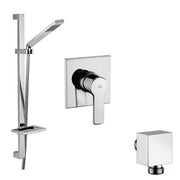 Set saliscendi Level con portasapone, miscelatore incasso west e presa d'acqua a muro cromata Paffoni by CeramicStore | Lo specialista del tuo bagno