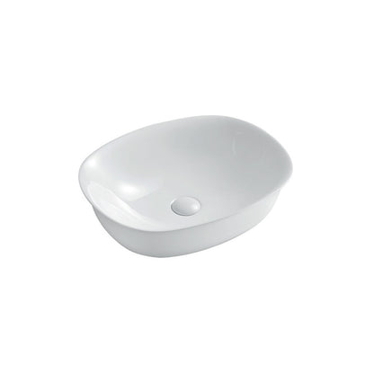 Lavabo da appoggio Rettangolare 50x40 cm Bianco Opaco Ceramica Althea collezione LAP con piletta inclusa