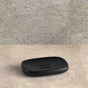 Porta sapone d'appoggio in ottone nero collezione Trenta di Colombo Design
