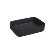Lavabo d'appoggio rettangolare senza foro BathCore serie Infinity 50x36 color Nero Opaco