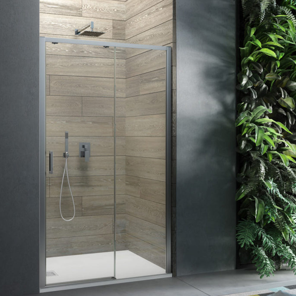 Porta doccia scorrevole apertura a destra cm 124 modello Afrodite in cristallo temperato mm 6 by CeramicStore | Lo specialista del tuo bagno