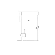 Miscelatore cucina canna a taglio in ottone cromato serie Saturno Keller taps by CeramicStore | Lo specialista del tuo bagno
