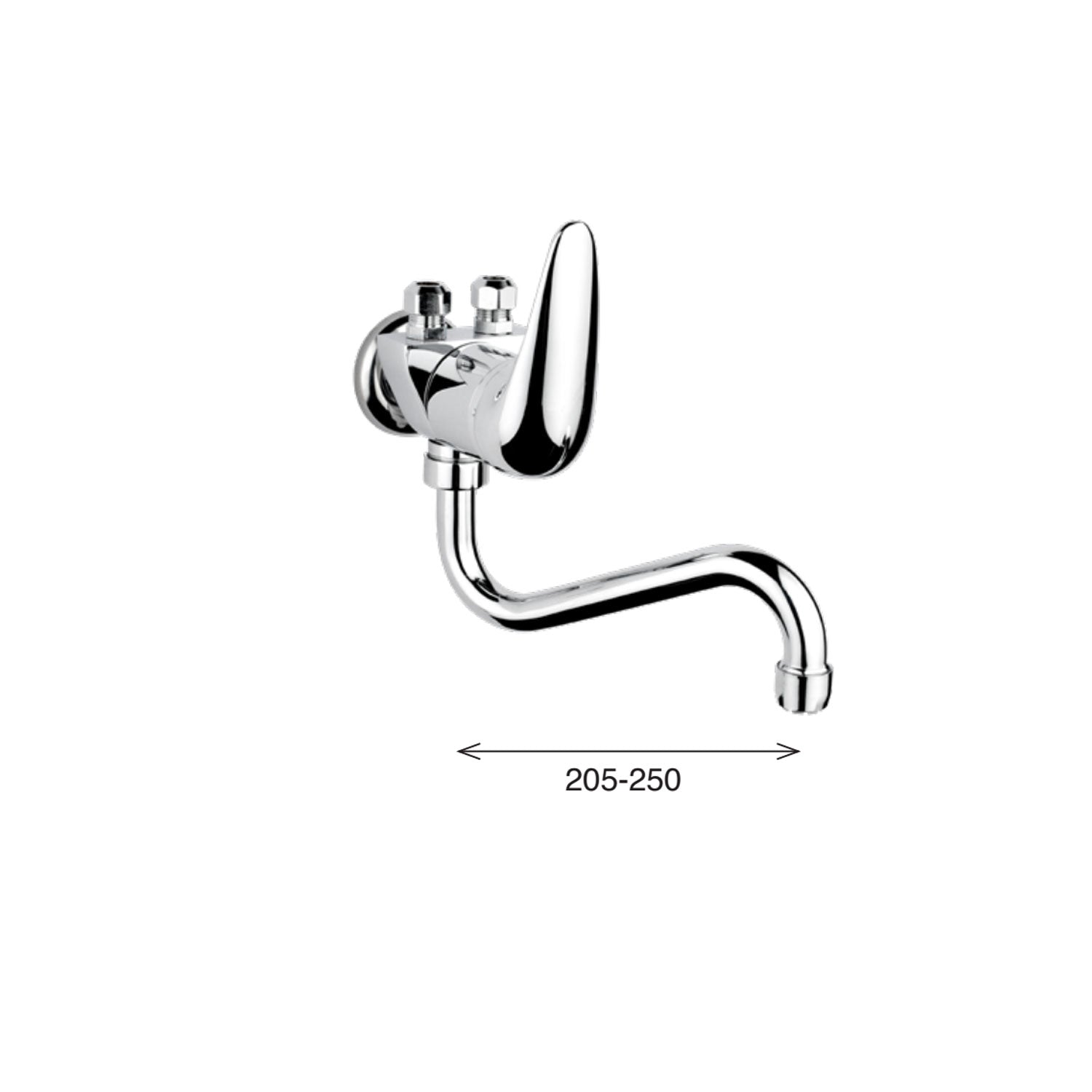 Miscelatore cucina bassa pressione in ottone cromato Keller taps by CeramicStore | Lo specialista del tuo bagno