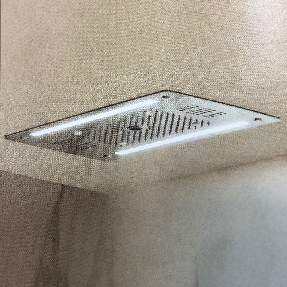 Soffione doccia ad incasso 40x60 cm 3 vie con cromoterapia bluetooth e telecomando by CeramicStore | Lo specialista del tuo bagno