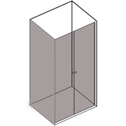 Box Doccia Angolare 80x80 con porta apertura saloon e parete fissa in cristallo trasparente 6 mm by CeramicStore | Lo specialista del tuo bagno