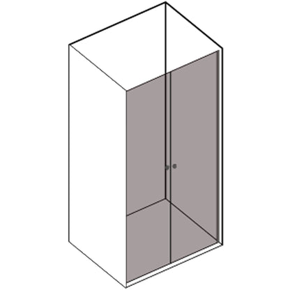 Porta doccia per nicchia da 75 cm apertura saloon in cristallo trasparente da 6 mm by CeramicStore | Lo specialista del tuo bagno