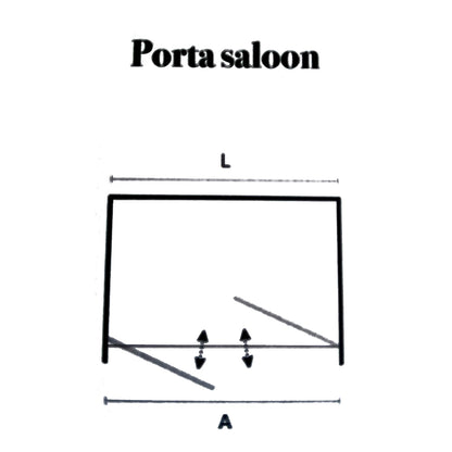Porta doccia per nicchia da 75 cm apertura saloon in cristallo trasparente da 6 mm by CeramicStore | Lo specialista del tuo bagno