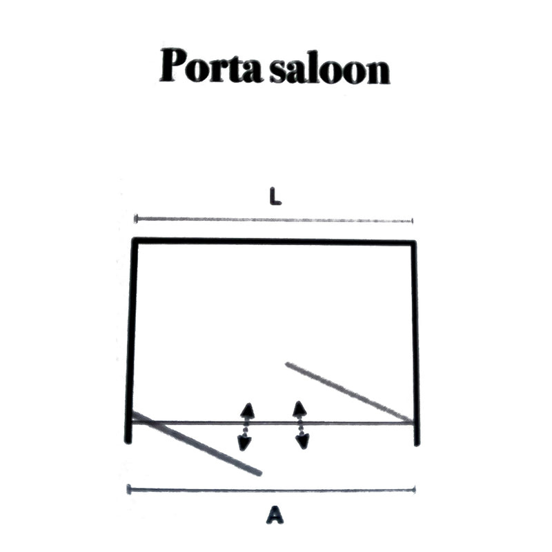 Porta doccia per nicchia da 95 cm apertura saloon in cristallo trasparente da 6 mm by CeramicStore | Lo specialista del tuo bagno