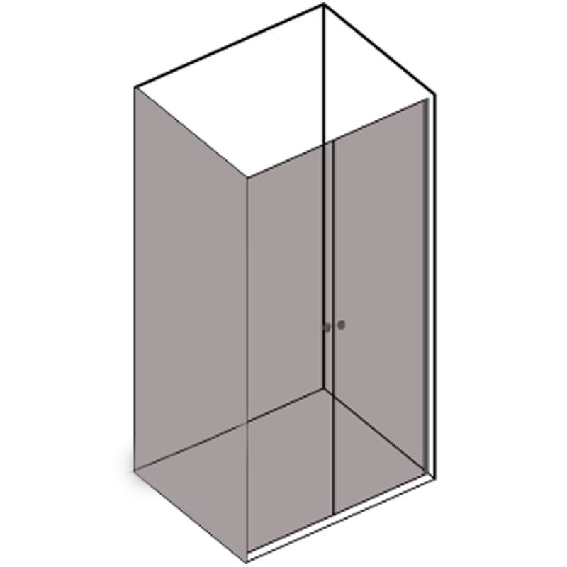 Box Doccia Angolare 85x80 con porta apertura saloon e parete fissa in cristallo trasparente 6 mm by CeramicStore | Lo specialista del tuo bagno