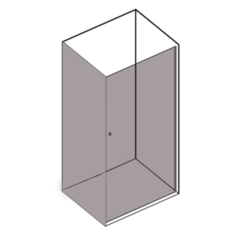 Box Doccia cm 70x70 con porta apertura battente e parete fissa in cristallo trasparente 6 mm by CeramicStore | Lo specialista del tuo bagno