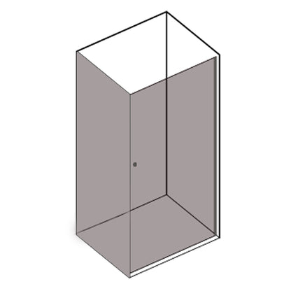 Box Doccia cm 70x70 con porta apertura battente e parete fissa in cristallo trasparente 6 mm by CeramicStore | Lo specialista del tuo bagno