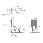 Sanitari Ceramica Azzurra Absolute wc monoblocco + bidet + sedile soft close