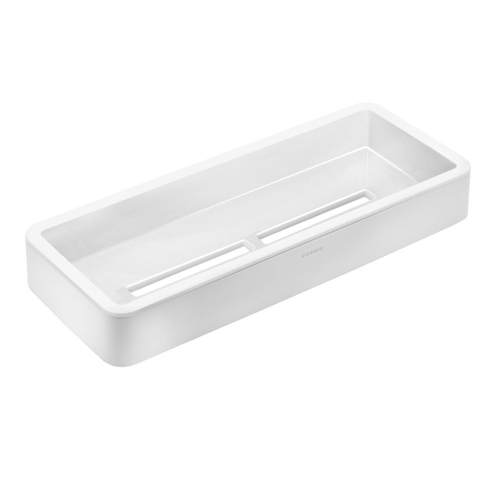 Porta sapone doccia a muro in ottone e plastica della collezione 'Black & White' by Cosmic - Bianco satinato by CeramicStore | Lo specialista del tuo bagno