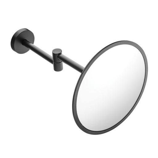 Specchio ingranditore a muro in ottone e plastica della collezione 'Black & White' by Cosmic - Nero satinato by CeramicStore | Lo specialista del tuo bagno