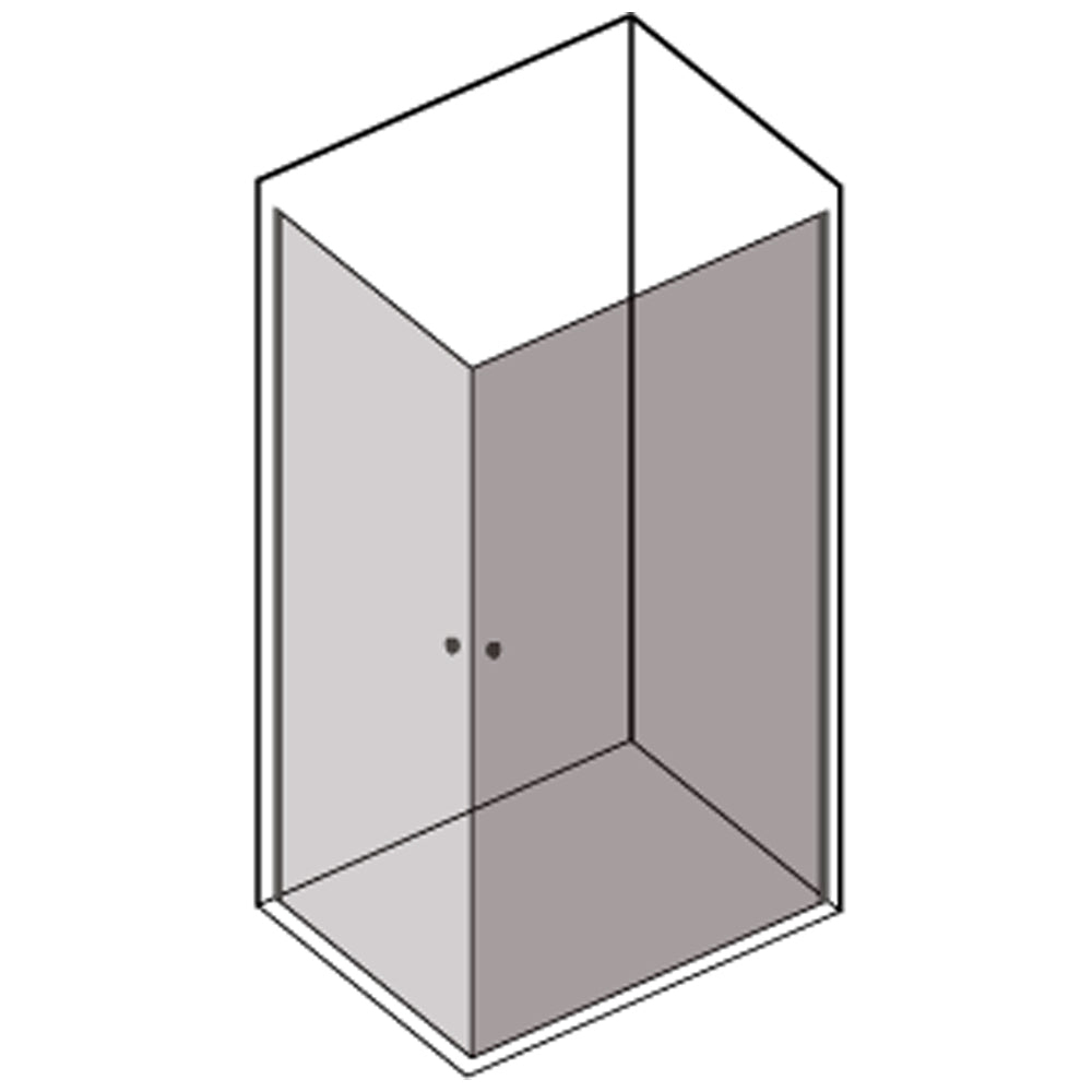 Box Doccia cm 80x80 con porta apertura due battenti in cristallo trasparente 6 mm by CeramicStore | Lo specialista del tuo bagno