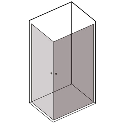 Box Doccia cm 80x80 con porta apertura due battenti in cristallo trasparente 6 mm by CeramicStore | Lo specialista del tuo bagno