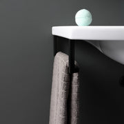 Portasciugamani laterale in acciaio verniciato nero opaco per lavabo Globo Mode ME070 by CeramicStore | Lo specialista del tuo bagno