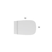Vaso filoparete con scarico Multi senza brida 50x36 cm modello Genesis Ceramica Globo - sedile soft close