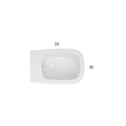 Bidet filoparete Multi 50x36 cm modello Genesis Ceramica Globo