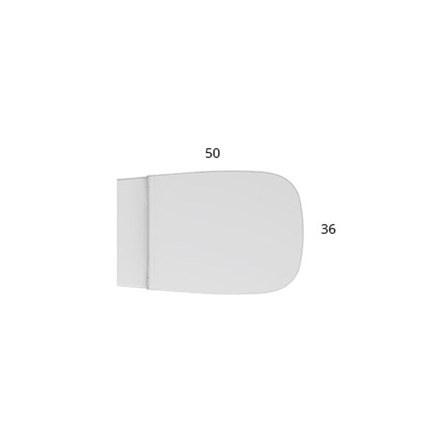 Sanitari filoparete con scarico Multi senza brida 50x36 cm modello Genesis Ceramica Globo - sedile soft close
