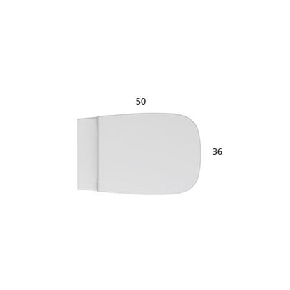 Sanitari filoparete con scarico Multi senza brida 50x36 cm modello Genesis Ceramica Globo - sedile soft close