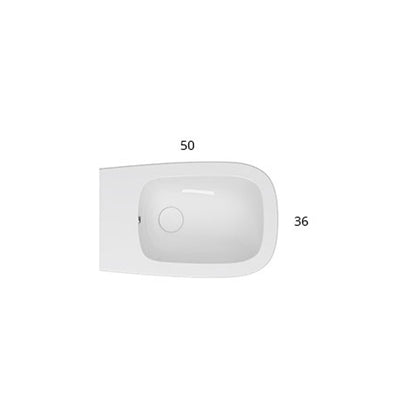 Sanitari filoparete con scarico Multi senza brida 50x36 cm modello Genesis Ceramica Globo - sedile soft close