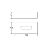 Lineabeta Portafazzoletti Rettangolare Inox - Othello by CeramicStore | Lo specialista del tuo bagno