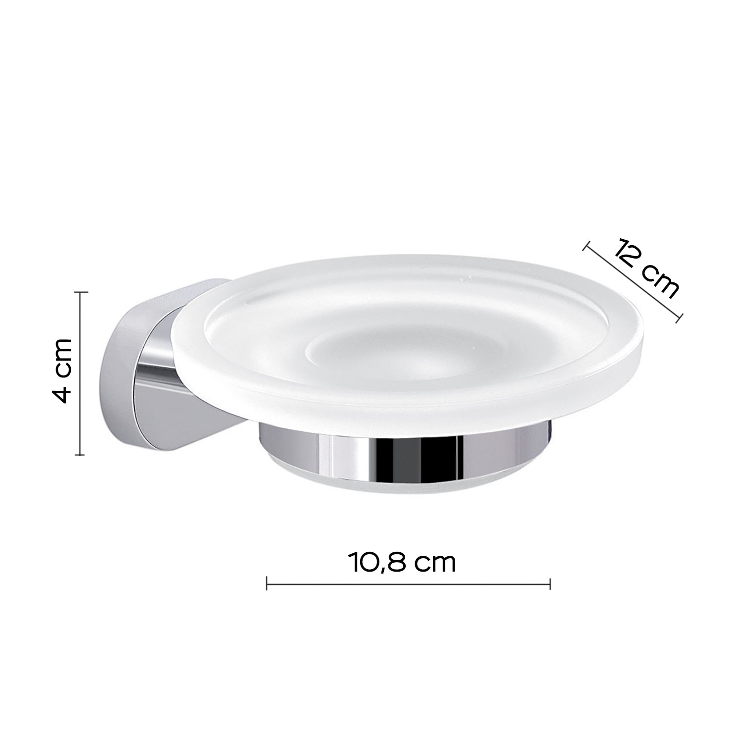 Portasapone a parete Gedy Bernina in vetro e acciaio inox cromato by CeramicStore | Lo specialista del tuo bagno