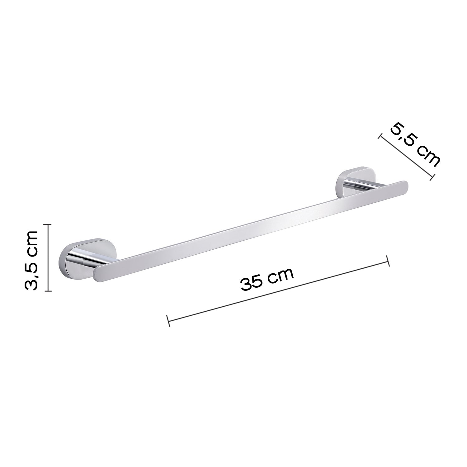 Portasalviette a parete Gedy Bernina cm 35 in acciaio inox cromato by CeramicStore | Lo specialista del tuo bagno
