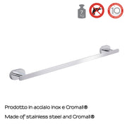 Portasalviette a parete Gedy Bernina cm 45 in acciaio inox cromato by CeramicStore | Lo specialista del tuo bagno