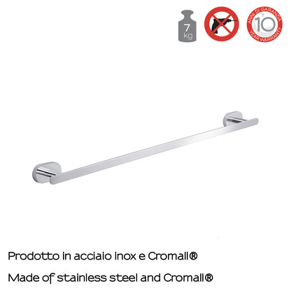 Portasalviette a parete Gedy Bernina cm 60 in acciaio inox cromato by CeramicStore | Lo specialista del tuo bagno