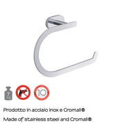 Portasalviette ad anello Gedy Bernina in acciaio inox cromato by CeramicStore | Lo specialista del tuo bagno