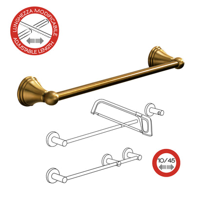 Portasalviette 45 cm a parete di Gedy serie Romance - Bronzo by CeramicStore | Lo specialista del tuo bagno