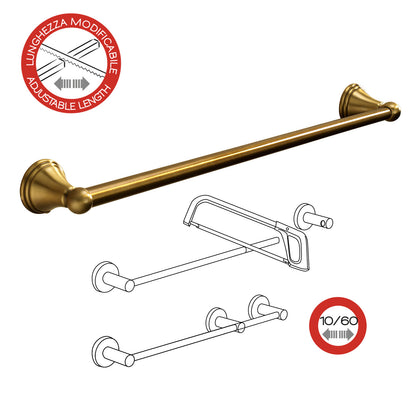 Portasalviette 60 cm a parete di Gedy serie Romance - Bronzo by CeramicStore | Lo specialista del tuo bagno