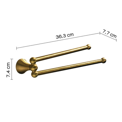Porta asciugamani a snodo con installazione a parete di Gedy serie Romance - Bronzo by CeramicStore | Lo specialista del tuo bagno