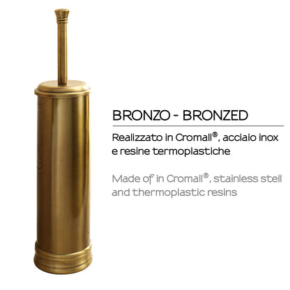 Scopino da appoggio con ciuffo in setole di Gedy serie Romance - Bronzo by CeramicStore | Lo specialista del tuo bagno
