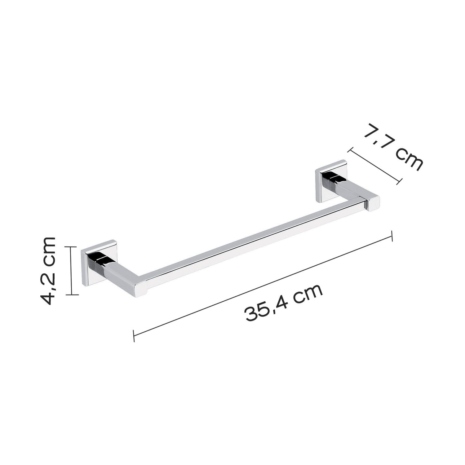 Portasalviette 35 cm in acciaio inox AISI 304 Colorado di Gedy - Cromato by CeramicStore | Lo specialista del tuo bagno
