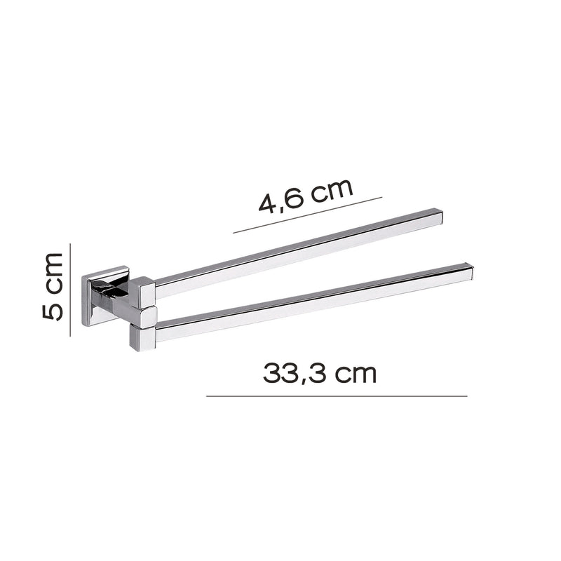 Portasalviette a snodo in acciaio inox AISI 304 Colorado di Gedy - Cromato by CeramicStore | Lo specialista del tuo bagno