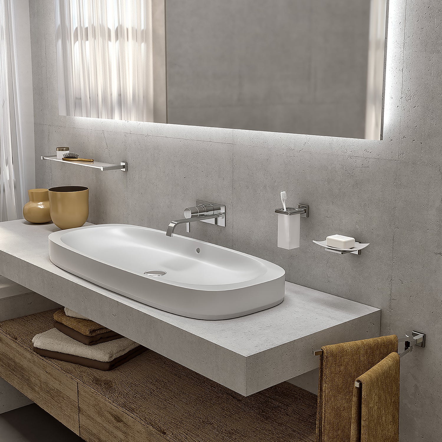 Portasalviette a snodo in acciaio inox AISI 304 Colorado di Gedy - Cromato by CeramicStore | Lo specialista del tuo bagno