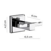 Appendiabiti doppio in acciaio inox AISI 304 Colorado di Gedy - Cromato by CeramicStore | Lo specialista del tuo bagno