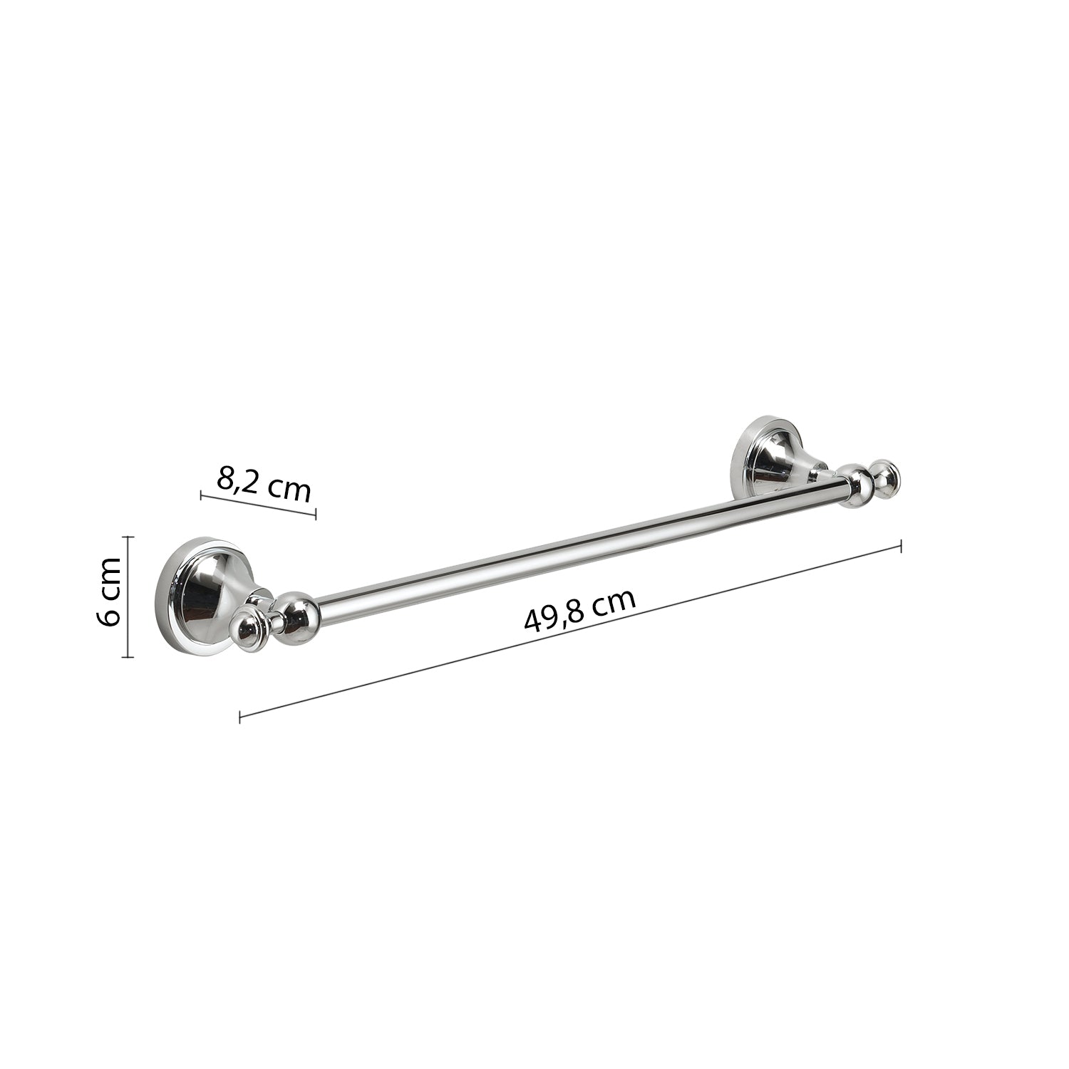 Porta asciugamani 45 cm a parete Nevis di Gedy - Cromato by CeramicStore | Lo specialista del tuo bagno