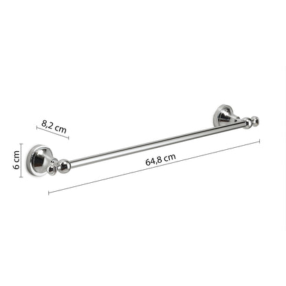 Porta asciugamani 60 cm a parete Nevis di Gedy - Cromato by CeramicStore | Lo specialista del tuo bagno