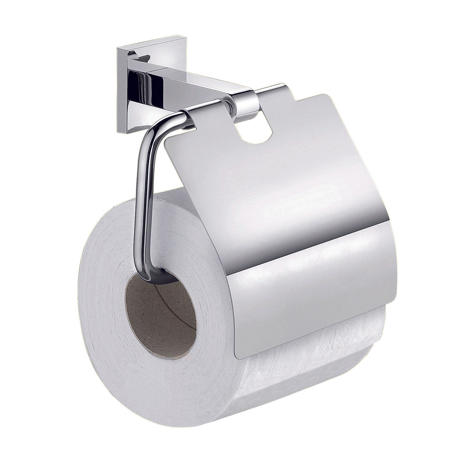 Portarotolo coperto in Acciaio Inox di Gedy serie New Jersey - Cromato