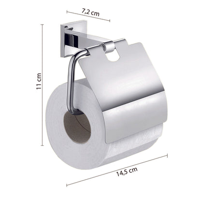 Portarotolo coperto in Acciaio Inox di Gedy serie New Jersey - Cromato