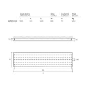 Termoarredo design linea TermoCrea Modello 'New York' cm 58,5x150 a piastra orizzontale interasse mm 50 by CeramicStore | Lo specialista del tuo bagno