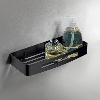 Portaoggetti rettangolare doccia Nerva di Gedy in Acciaio Inox - Nero Matt by CeramicStore | Lo specialista del tuo bagno