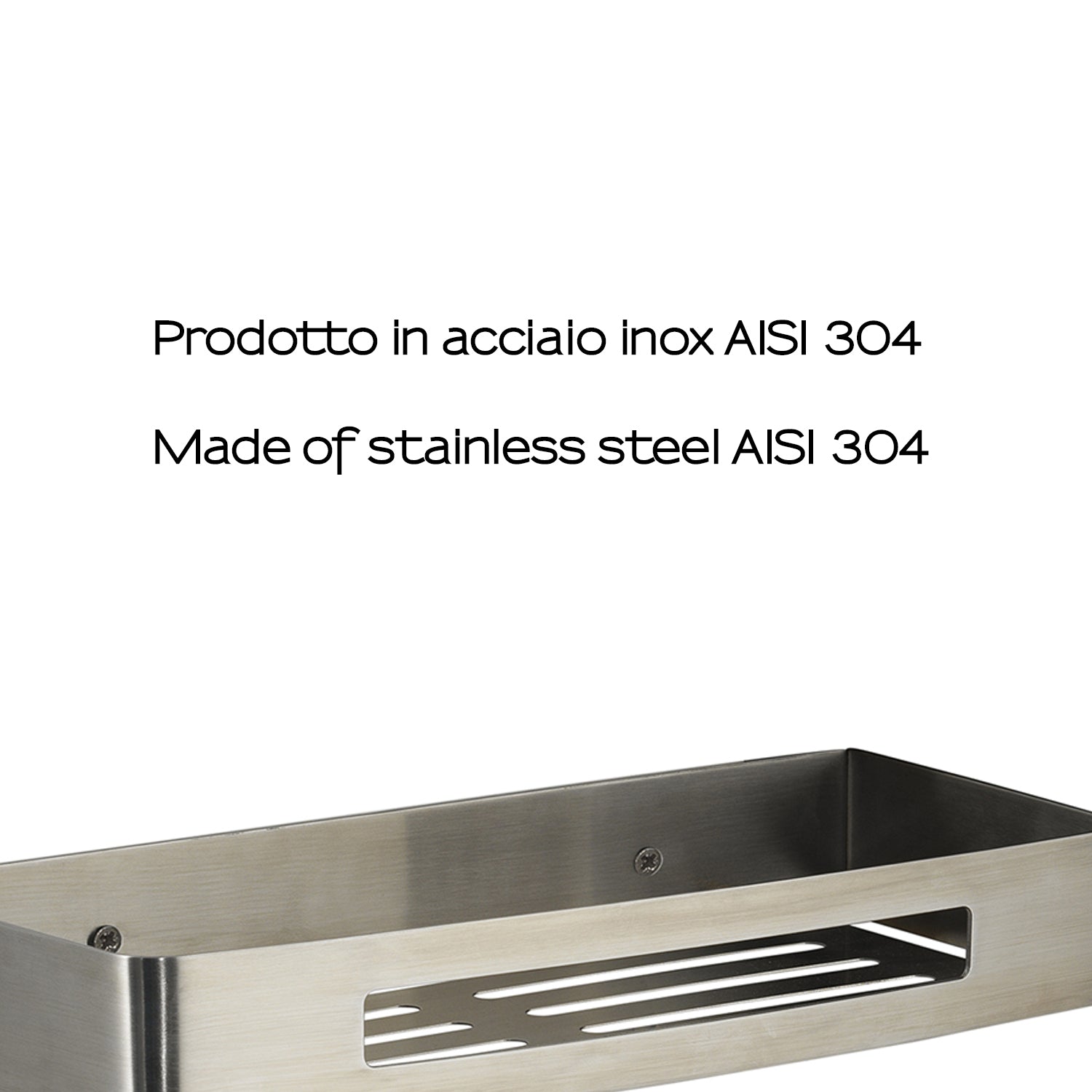 Portaoggetti rettangolare doccia Nerva di Gedy in Acciaio Inox - Spazzolato by CeramicStore | Lo specialista del tuo bagno